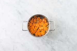 Crema casera de zanahoria, gambas y nueces - Toscamare, congelados frescos del mar